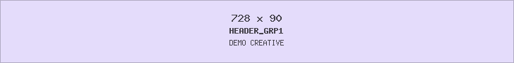 Demo creative for Masthead banner (728x90)